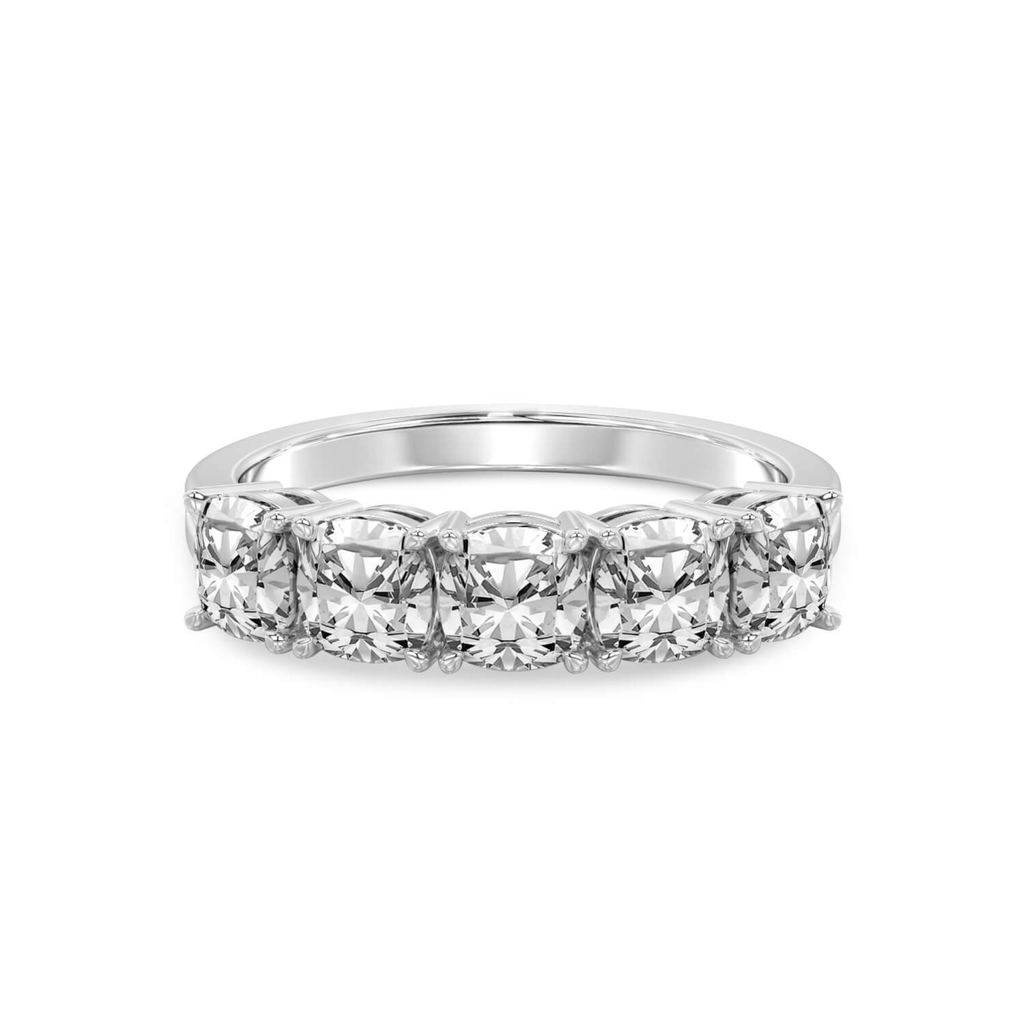 Cassia Cushion Lab Diamond Anniversary Band