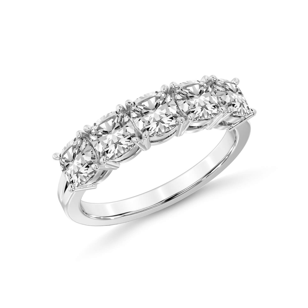 Cassia Cushion Lab Diamond Anniversary Band