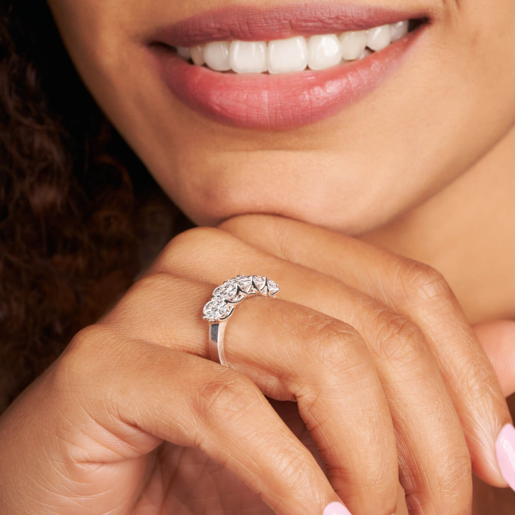 Valentina Round Lab Diamond Anniversary Band